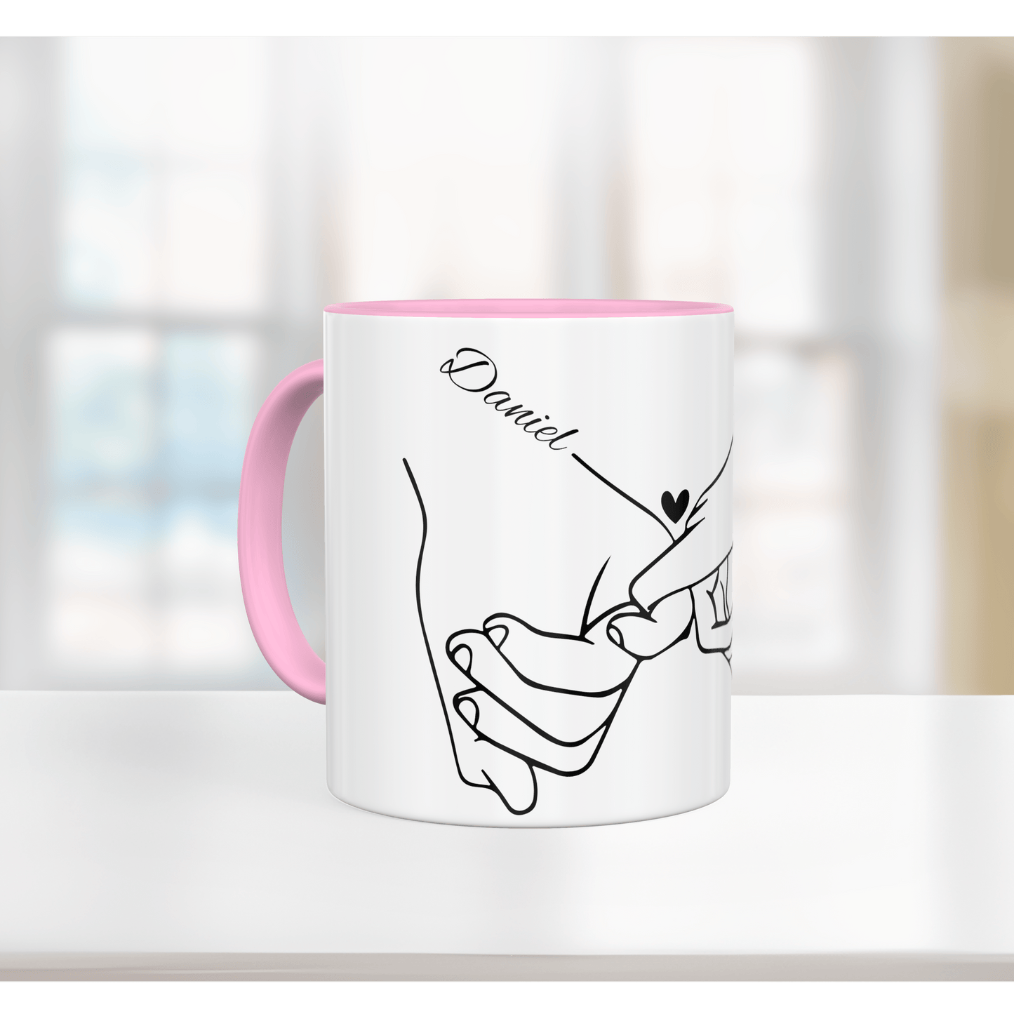 Tasse für Paare Hände