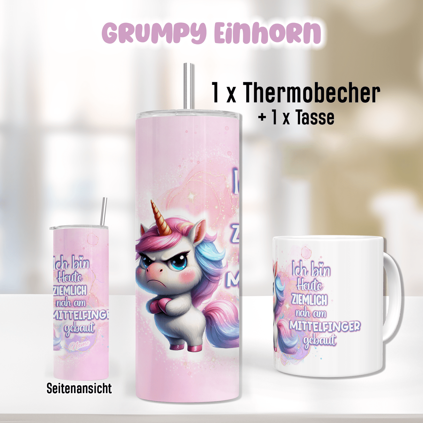 Sparset grumpy Einhorn