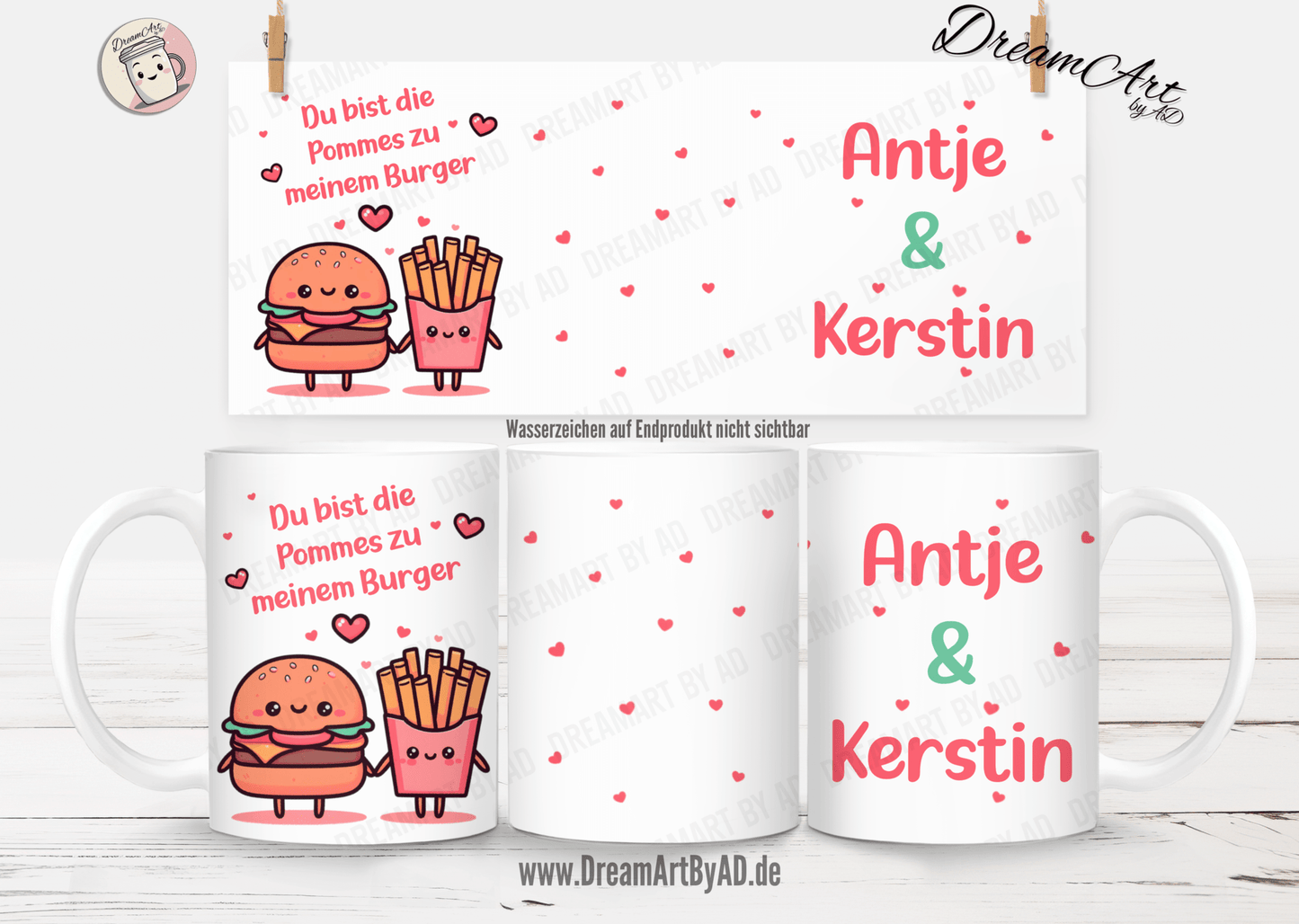Tasse Pommes & Burger