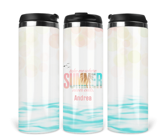 Thermobecher mit Schraubdeckel - Summer never ends