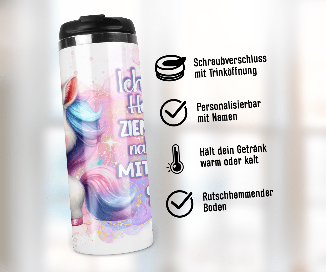 Thermobecher - Ein böses Einhorn