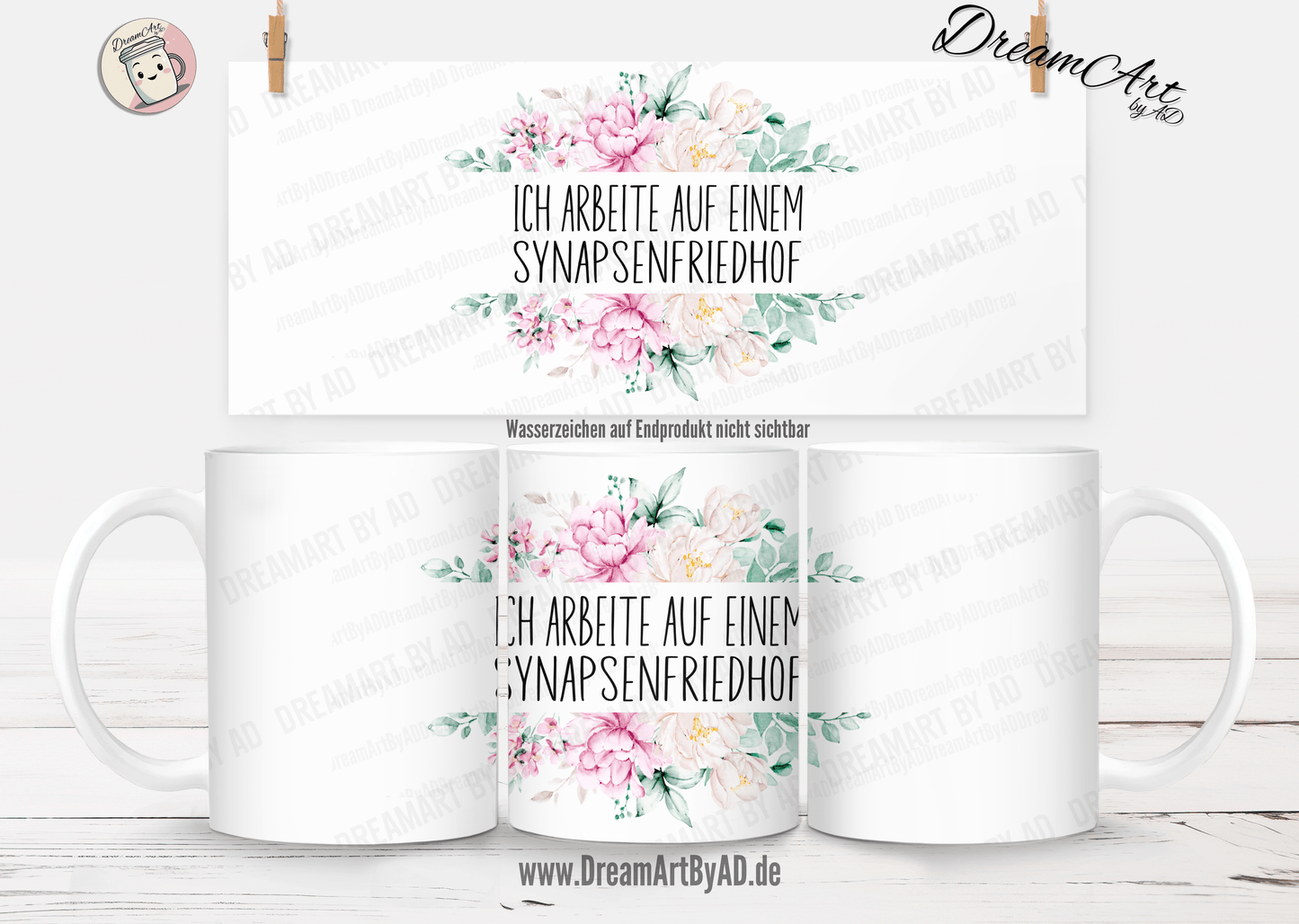 Tasse Flower Synapsenfriedhof
