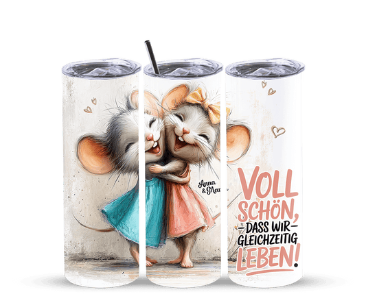 Thermobecher - süße Mäuse mit Spruch