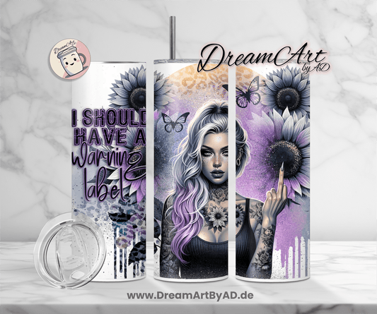 Thermobecher Bad Girl Warning