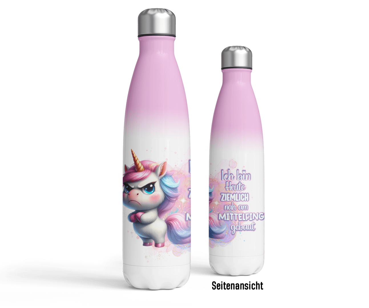 Trinkflasche grumpy Einhorn