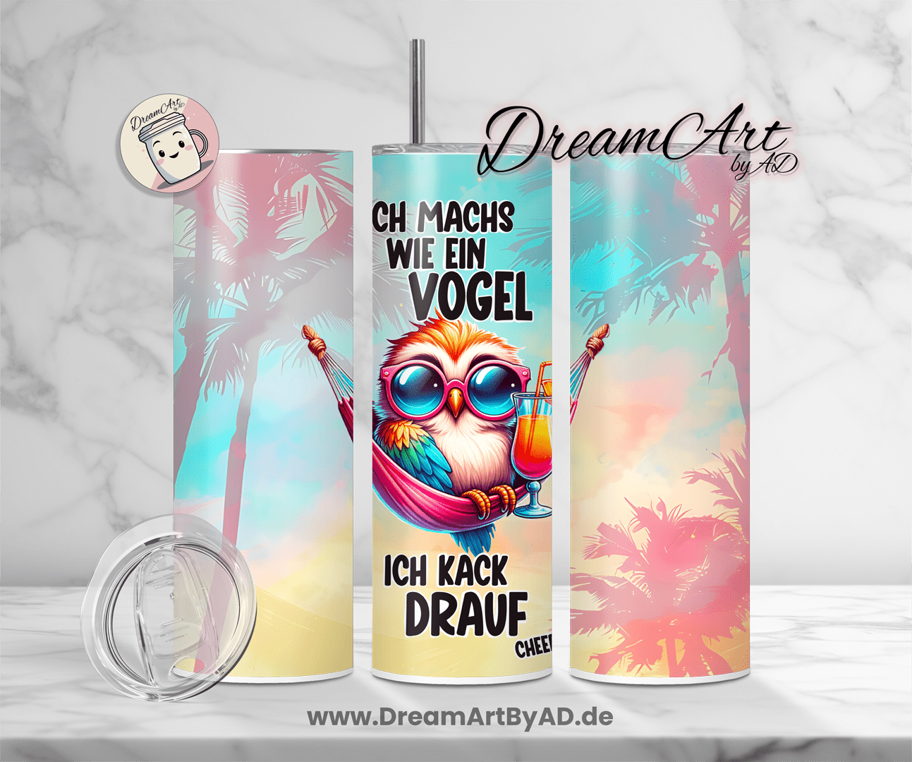 Thermobecher "wie ein Vogel" - aus der Sparkiste